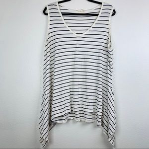 Jane and Delancey Plus Size Stripped Summer Shirt